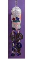 Mosaic Wine Bottle Wind Chime: